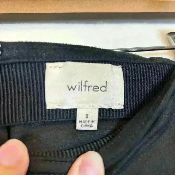 ARITZIA Wilfred Faux Suede Brushed Microfiber Work Pants Leggings Black Women 0 - Picture 6 of 9